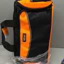 Heavy Duty Tool Bag, Large Tool Bags 20inch, 18 Pockets, 19.6x 12.9x 11.8 inch, Heavy Duty 600D Fabric, Black and Orange