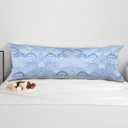 Nautical Coastal Decor,Blue Shell Decor 20x54 Body Pillow Cover with Zipper,Shell Lovers Gifts,Ocean Coastal Beach Decorative Long Hug Pillow Cases for Bed Couch