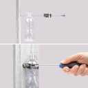 2 Pack Wood Glass Wall Vases and Plants Artificial, Indoor Wood Hanging Vase, Modern Farmhouse Wall Decor for Bathroom Office and Living Room, Farmhouse Sconces Wall Decor (White)