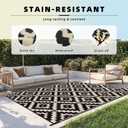 Favoyard Outdoor Rug 5x8 ft Waterproof Reversible Patio Plastic Straw Rugs for Decor Clearance Outside Large RV Camping Area Carpet Mat for Porch Deck Balcony Pool Backyard Picnic Beach Camper Door