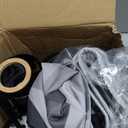 Ombre Grey Black Bathroom Decor and Accessories Set, Shower Curtain and Rug Set with Trash Can, Soap Dispenser, Soap Dish, Toothbrush Holder, Toothbrush Cup, Toilet Brush