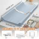 Vegan Leather Baby Changing Pad, Waterproof & Wipeable Soft Diaper Changing Mat 32 x 16.6" Comfortable Infant Changing Station for Dresser & Table