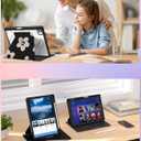 Kidcube for iPad Pro 11 Inch Case M4 2024 5th Generation - for Women Girls Cute Folio Cover with Pencil Holder Girly Kawaii Flower Floral Design Rotating Stand for iPad Pro 11'' Case 2024 M4 5th Gen