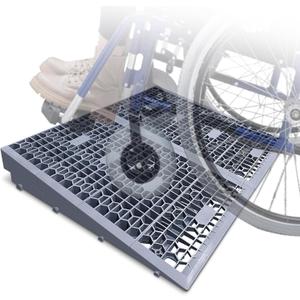 ROBLOCK 4 Inch Rise Detachable Ramps for Wheelchairs for Home Steps Entry, Portable Modular Threshold Wheelchair Ramps for Doorways, Load Capacity 3000 LBS, 2 PCS