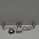 Rely+ 5 Arm Baby Candelabra Silver Glossy 8 Inch Taper Candle Holders Gothic Decorations Candlesticks Holder Home Decor Wedding Parties Centerpiece for Dining Table
