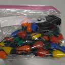 50LED C7 Multicolor Christmas Lights Battery Operated with 8 Mode Remote Control, 27.5FT 50pcs Twinkle C7 Light Bulbs for Colorful Christmas Tree Lights & Home Porch Yard Lawn Decorations