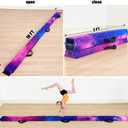 MARFULA 10ft Folding Gymnastics Beam Foam Balance Floor Beam - Extra Firm - Suede Cover - Anti Slip Bottom with Carry Bag for Kids/Adults Home Use, Purple