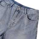 LovelyWholesale Baggy Jorts Bermuda Shorts for Women Knee Length Low Rise Denim Jean Shorts Blue X-Large (XL)