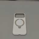 TORRAS Q3 Silicone 360 Spin for iPhone 17 Pro Case with Stand, Fit for MagSafe, Magnetic Ring Kickstand with Camera Control, Liquid Silicone Rubber Soft Phone Case for iPhone 17 Pro 6.3'', Light Ivory