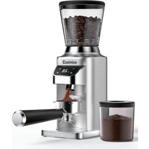 Conical Burr Coffee Grinder with 40mm Stainless Steel Burr, 34 Grind Settings & Anti-Static, Electric Espresso Grinder for Home Use