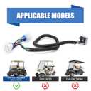 10L0L Golf Cart Harness Adapter-12V Headlight Voltage Reducer Harness for Club Car Precedent (Since 2004) Gas Golf Cart Light Harness, 9 Pin to 12 Pin Converter Harness