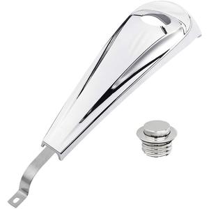 WOWTK Smooth Dash Console with Pop Up Gas Cap fits for Harley Touring Electra Glide FLHT Road Glide FLTRX Street Glide FLHX 2008-2024,Chrome