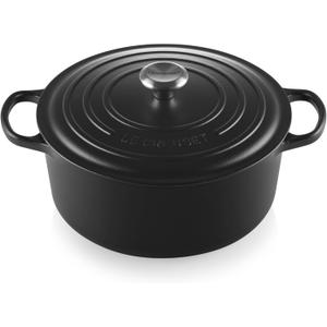 Le Creuset Enameled Cast Iron Signature Round Dutch Oven, 7.25 qt., Licorice