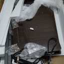 Armocity 4-Tier AV Media Stand with Power Strips, Corner TV Stand with LED Lights, Rack Audio Tower with Adjustable Shelves, Corner Entertainment Center, 30'', Black Walnut