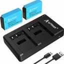 Artman LP-E17 Battery 2-Pack and Rapid Dual LP E17 Battery Charger for Canon EOS R50 R100 RP R10 R8, Rebel T8i T7i T6i T6s, Powershot V1, SL2 SL3, M3 M5 M6, 77D 200D 250D 750D 760D 800D 8000D Cameras