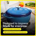 Lodge Essential Enamel Cast Iron Dutch Oven - Perfect for Bread Baking, Braising, Marinating & Slow Cooking - Features Moisture-Sealing Lid & Dual Handles - Kitchen Essentials - 6 Quarts - Caribbean Blue