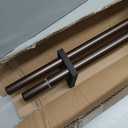 72-144 Inches Curtain Rods for Window, Vimayta 1 Inch Diameter Drapery Rod with Resin Finials, Ideal Adjustable Heavy Duty Single Curtains Rod for Bedroom, Living Room Decoration, Matte Brown