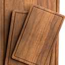 Acacia Wood Cutting Boards Set of 3 for Kitchen, Large Wooden Cutting Board with Juice Groove, Charcuterie Board, Chopping Board for Meat, Cheese, Fruits(17x12, 12x10, 12x7 inch)