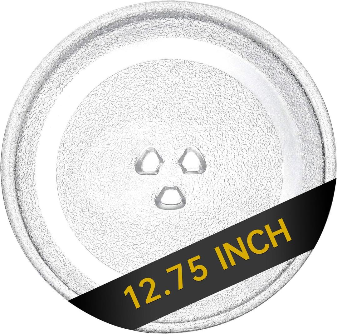 12.75" Microwave Glass Turntable Plate, 12.75" / 32.4cm Microwave Tray Replacement Glass Plate, Glass Tray Replacement for LG, GE, Magic Chef, Hotpoint, Panasonic, Kenmore