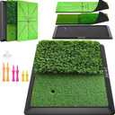 Golf Mat, Practice Outdoor Indoor for Training Chipping Show Swing Path, Hitting Turf Mat with Rubber Backing,Golf Accessories,Gifts for Men/Dad/Husband