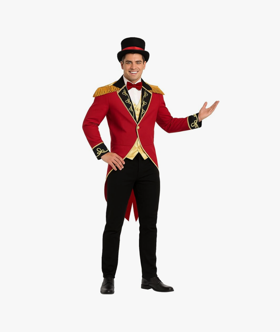 fun shack Ringmaster Costume for Men, Circus Ring Master Outfit, Carnival Costume for Themed Events and Parties, Size Large