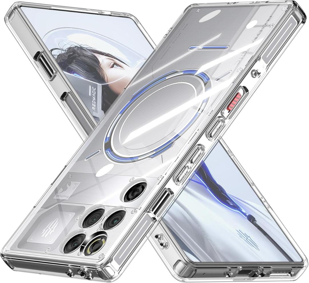 Foluu Slim Fit Case for ZTE Nubia Red Magic 11 Pro/11 Pro+, Hard PC Back & Soft TPU Bumper Protective Shockproof Scratch Resistant Case for Red Magic 11 Pro 2025 (Clear)