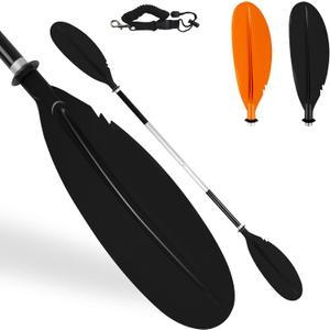 Kayak Paddle,88in 2 Parts Boat Oars Kayak Paddles,Heavy Duty Aluminum Alloy Shaft Float Lightweight Detachable Adjustable Fishing Kayak Paddle for Adults for Adults with Paddle Leash