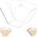 Kamehame Coffee Filter Holder, Wall Mount Coffee Filter Dispenser Rack, Clear Acrylic Storage Container for Aeropress, Cone Filters