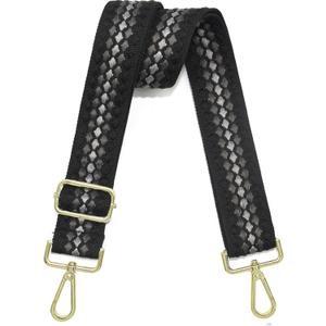 1.5" Wide Purse Strap Adjustable Replacement Gold Hardware Long Crossbody Bag Strap for Thick Shoulder Bags Canvas Handbags Straps