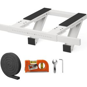 No-Drill Window Air Conditioner AC Support Bracket, AC Unit Outside Holder Stand Brace Mount, Soporte Base para Aire Acondicionado Ventana, Hold Up to 300LBS, Fit Single & Double Hung Window