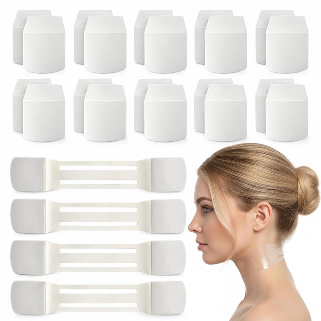 24pcs Neck Lift Tape Neck Tape Lifting Instant Lift for Sagging Skin Double Chin Reusable High Elastic Adhesive Lifting Strips Face Jaw Tapes for Improving Fine Lines Breathable