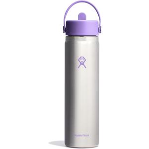 Hydro Flask 24 Oz Wide Flex Straw Cap Bottle - Insulated Stainless Steel - Wide Straw Lid, Non Spill, Leakproof in Stainless Steel Violet