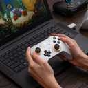 8BitDo Ultimate 2 Wireless Controller for Windows PC, Apple, Steam & Android, Gaming Controller with TMR Joysticks, Hall/Tactile Triggers, Motion Control, RGB Fire Ring, 1000Hz Polling Rate, Purple