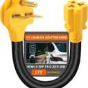 6-30P to 6-20/15R or 5-20/15R EV Adapter Cord Compatible with NEMA, 30 Amp 3 Prong 240V Male 6-30P Female 6-20/15R or 5-20/15R T Blade for EV Charger Welder Heater, 12 AWG, 1FT, 12 Inch