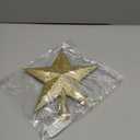 Christmas Tree Topper 10 Inch,Glitter Christmas Ornaments Star Xmas Decoration on Tree for Holiday Ornament or Home Decor(Gold)