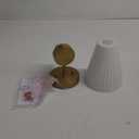 Gold Wall Sconce, HWH Single Wall Light Fixture Brushed Gold Wall Lamp with Frosted Milk White Striped Glass Shade, Modern Indoor Wall Sconce for Kitchen Bedroom Schoolhouse, 5HZG97B BG (1-Light)