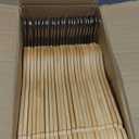 TOPIA HANGER Wooden Hangers 48 Pack, 0.28-Inch Slim & Durable Clothes Hangers Space Saving, Natural Wood Hanger with 360 Swivel Hook and Shoulder Notches for Coat, Shirt, Camisole, Dress-CT51N48