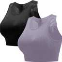 Sports Bras for Women-Padded Removable Support Bra Shockproof Running Yoga Fitness Bra Breathable Quick Drying Vest Style Wide Shoulder Straps for Anti Slip Comfort, Medium