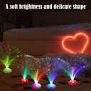 Retisee 12 Pcs Fiber Optic Lamp Multicolored Centerpiece Optic Lights Battery Powered with Cone Base Illuminated Crystals for Room Wedding Holiday Tables Disco Party