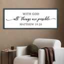 FZMHASLWW God Wall Decor Art 40" x 15" Black