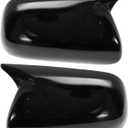 Motoforti 1 Pair ABS Left Right Side Mirror Cover Cap Replacement Gloss Black for Toyota Corolla 2009-2013 Ox Horn Mirror Guard Cover
