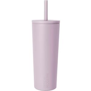 Simple Modern Insulated Tumbler with Lid and Straw | Leak-Proof Iced Coffee Cup | Ceramic-Lined Stainless Steel Travel Mug | Gifts for Women Her Him | Classic Signature | 24oz | Lavender Mist