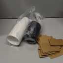 RACETOP 12 oz 50 pack Disposable Paper Coffee Cups with Lids and Sleeves (White)