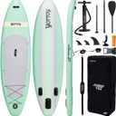 YOTTOY Inflatable Stand Up Paddle Board,Stable Lightweight 10'5" SUP with Non-Slip EVA Deck, Premium Paddleboard Accessories, Three-Fin System & Carry Bag,All-Around Inflatable SUP