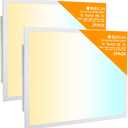 2 Pack 2x2 LED Flat Panel Light Drop Ceiling Office Fixture, 4800LM, 20W/25W/30W/35W/40W Selectable,3000K/3500K/4000K/5000K/6500K 5CCT,Dimmable (0-10V) for Shop,Commercial Warehouse,ETL Listed