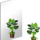 Flexible Wall Mirror Sheets Self Adhesive Acrylic Squares Mirror, 12X16 Inch Non Glass Mirror Tiles Mirror Stickers for Home Wall Decor Gym Door