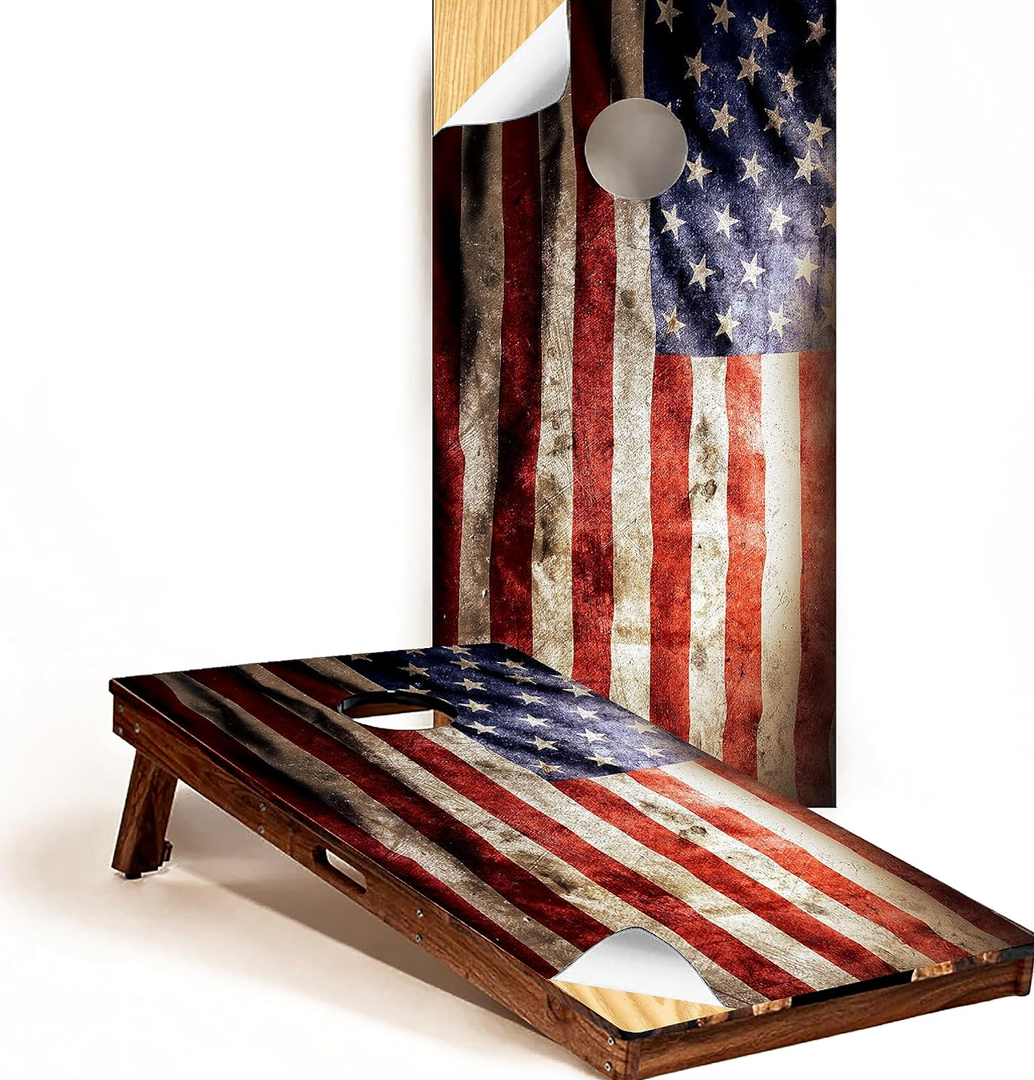 GRAPHIX EXPRESS Cornhole Set Wraps - Cornhole Decals - Vinyl Wraps & Skins for Boards 