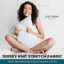 Posh Home Jersey Knit Sheet Set 3-Piece Jersey Cotton Bed Sheets - Breathable, Soft & Comfy - Twin Sheets - White, 1 Pillowcase included