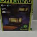 Dynaming 6 Pack Solar Post Cap Lights Outdoor, Fence Post Solar Lights Fit for 4x4 5x5 6x6 Vinyl/Wooden Posts, High Brightness Warm White SMD LED Lighting Decor for Garden Deck Patio (Black)