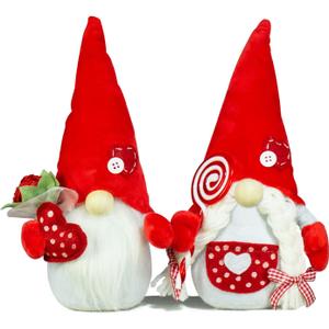 Romantic Couple Gnomes Decor Swedish Tomte Gnomes 2PCS Scandinavian Gnomes Decorations Desktop Collectible Home Ornament Love for Men/Women